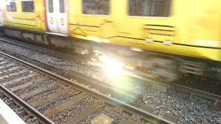 Merseyrail 507 009 making arcs at Birkdale station [upl. by Aalst]