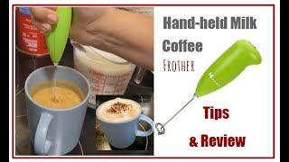 How To Froth Milk for Cappuccinos amp Lattes using handheld Frother wand  Coffee with milk Frother [upl. by Radborne]