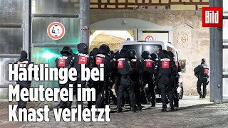 Gefängnismeuterei Polizei stürmt Knast in Thüringen  JVA Untermaßfeld [upl. by Nhguahs61]